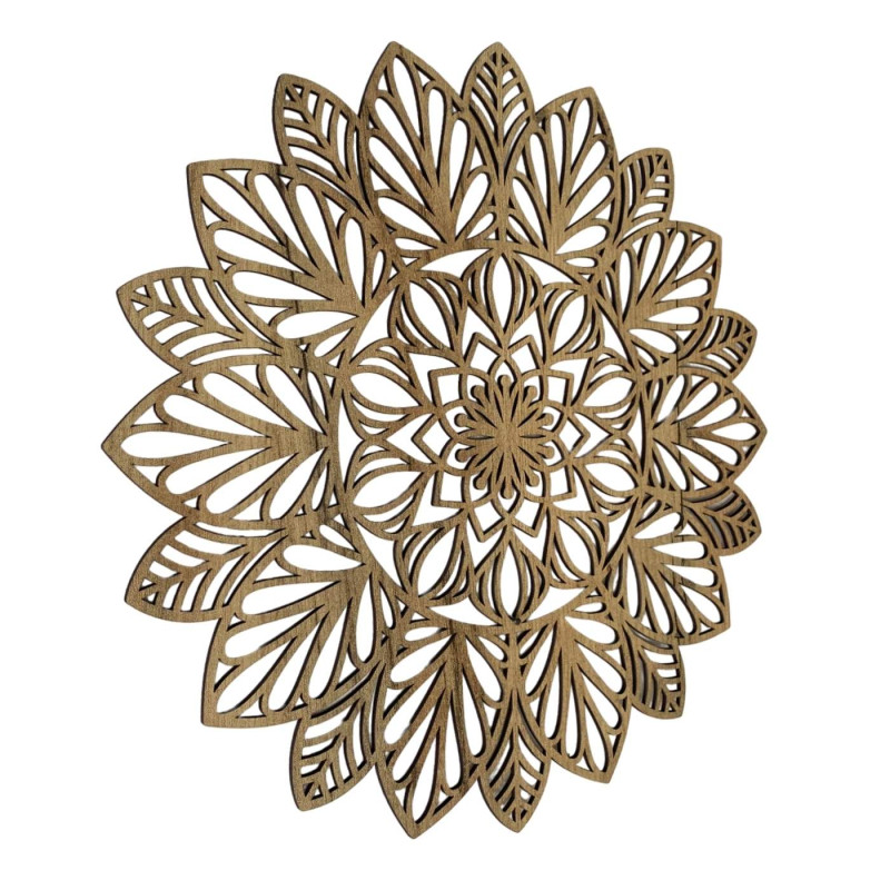 Pictură mandală din lemn - decorațiuni de design pentru camera de zi