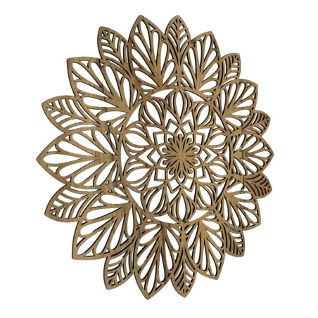 Pictură mandală din lemn - decorațiuni de design pentru camera de zi