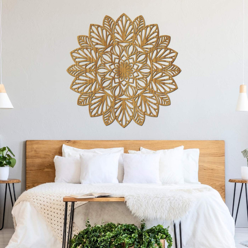 Mandala din lemn pe perete - LOTUS