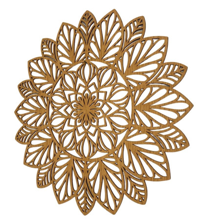 Mandala din lemn pe perete - LOTUS