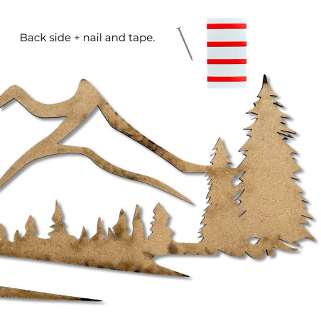 Mandala din lemn pe perete - LOTUS