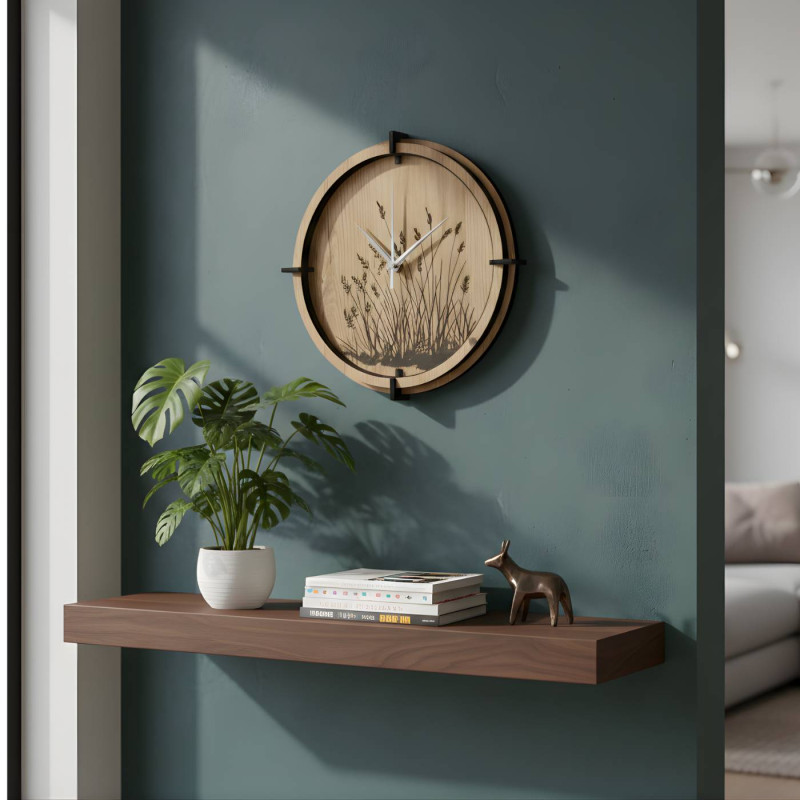 Ceas de perete modern cu mecanism silențios pentru liniștea ta.