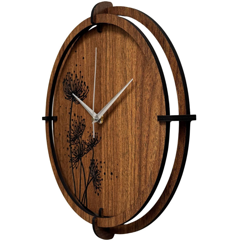 Ceas de lux wenge: Contrastul perfect pentru peretele tău.