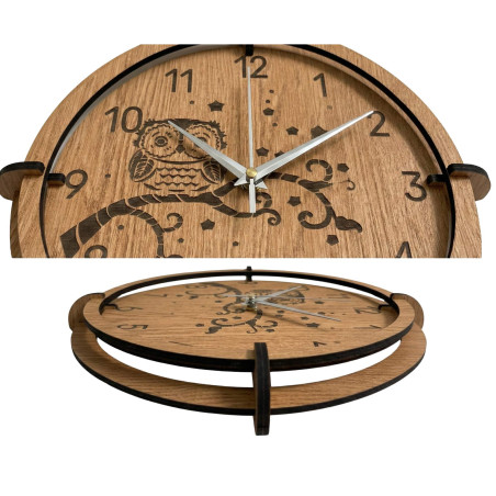 Ceas decorativ cu bufniță - un design unic pentru camera de zi