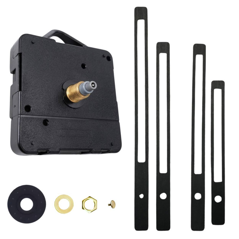 Ace de ceas de perete minimaliste negre, realizate din furnir de fag.