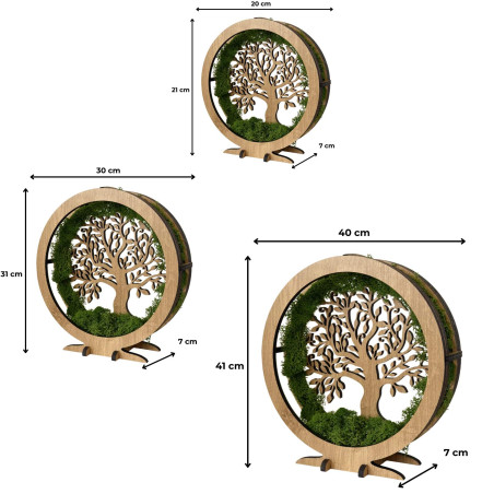 Decorațiune LED elegantă, de dimensiuni mari, cu forma arborelui vieții - o atmosferă confortabilă în casă.