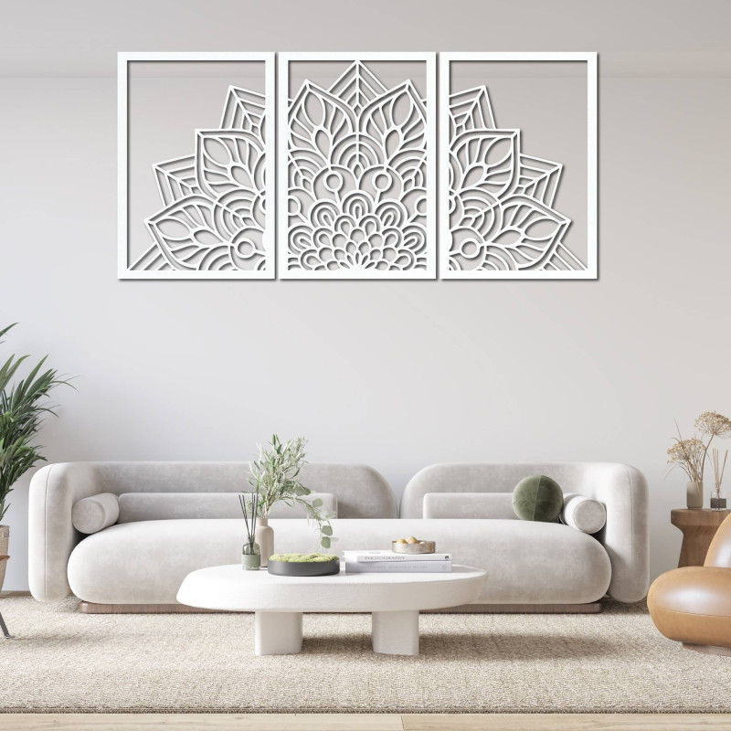 Ceas de design cu mandală și pomul vieții. Oferă interiorului tău un caracter unic.