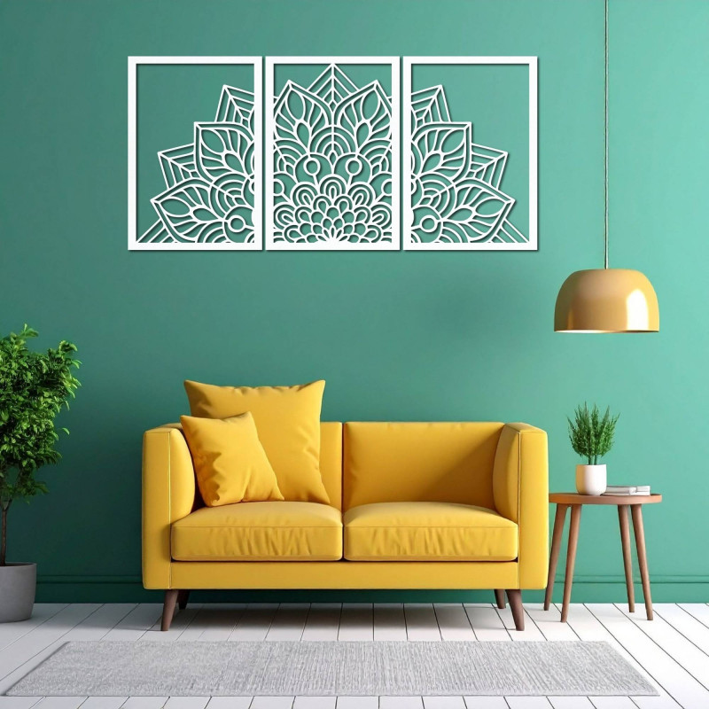 Ceas de design cu mandală și pomul vieții. Oferă interiorului tău un caracter unic.