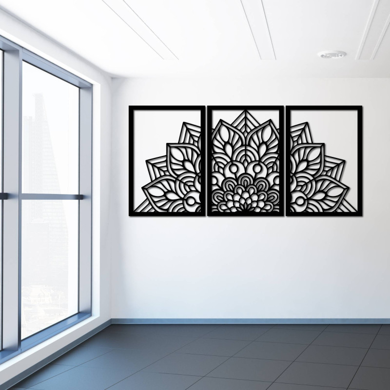 Ceas de design cu mandală și pomul vieții. Oferă interiorului tău un caracter unic.