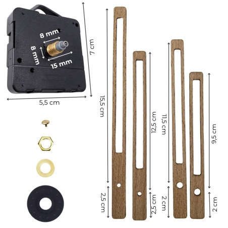 Ace elegante din lemn natural pentru ceasuri DIY și proiecte decorative.