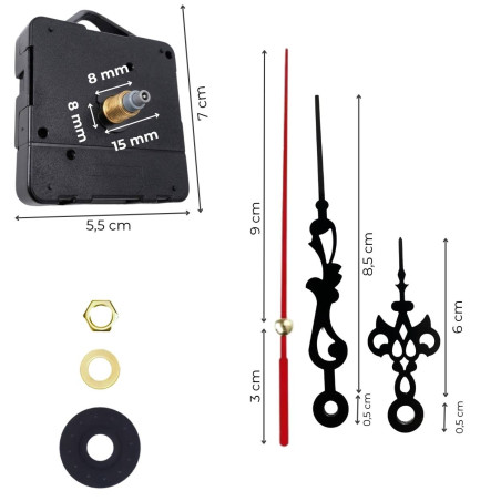 Ace elegante din aluminiu negru, potrivite pentru ceasuri moderne și industriale.