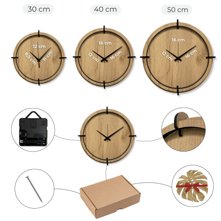 Ceas elegant cu motiv de copaci și un râu șerpuitor