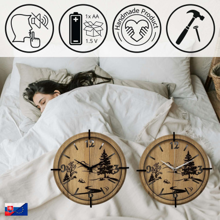 Ceas de design cu peisaje naturale și efect 3D