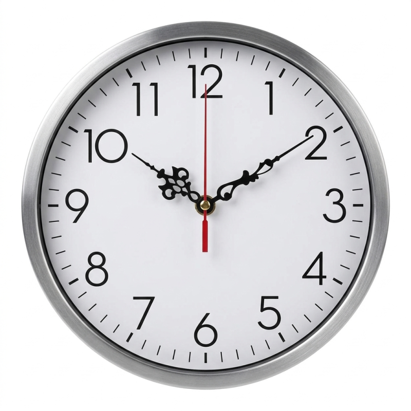 Ace elegante din aluminiu negru cu secundar roșu, potrivite pentru un interior modern.