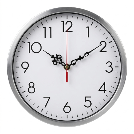 Ace elegante din aluminiu negru cu secundar roșu, potrivite pentru un interior modern.