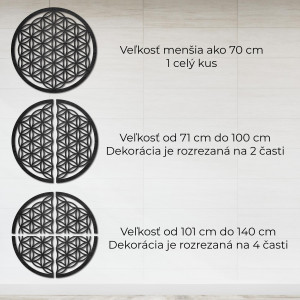 Mandala elegantă din lemn sculptată pe perete 2