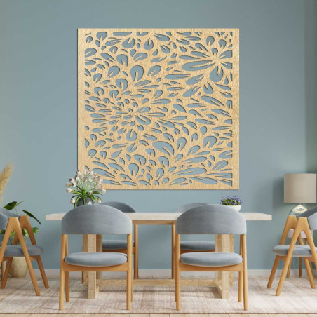 Decorațiunile murale din lemn cu un model vegetal distinctiv aduc stil și creativitate oricărui spațiu.