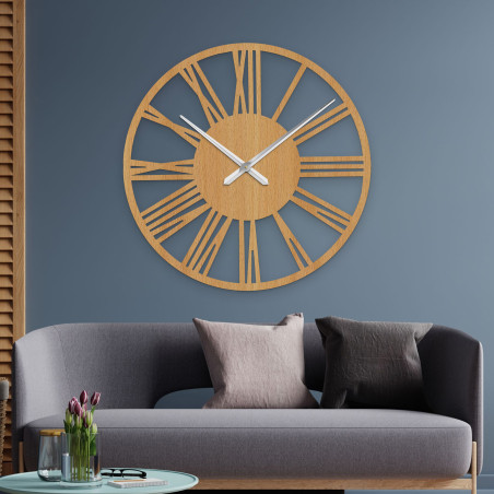 Ceas de perete minimalist, diametru mare, accesoriu modern pentru casă