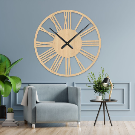 Ceas de perete minimalist, diametru mare, accesoriu modern pentru casă