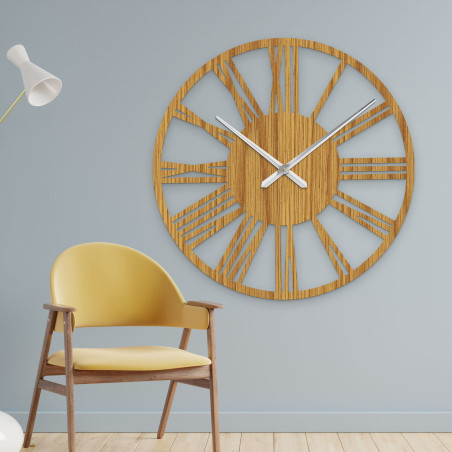 Ceas de perete minimalist, diametru mare, accesoriu modern pentru casă