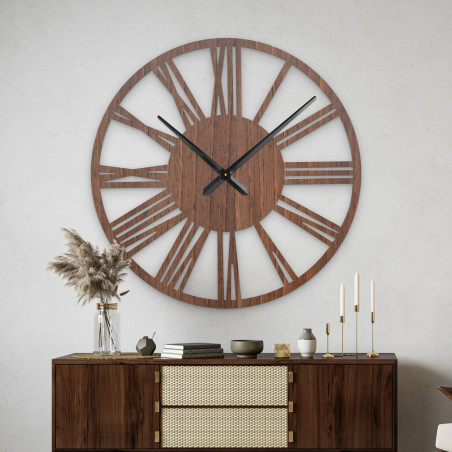 Ceas de perete minimalist, diametru mare, accesoriu modern pentru casă
