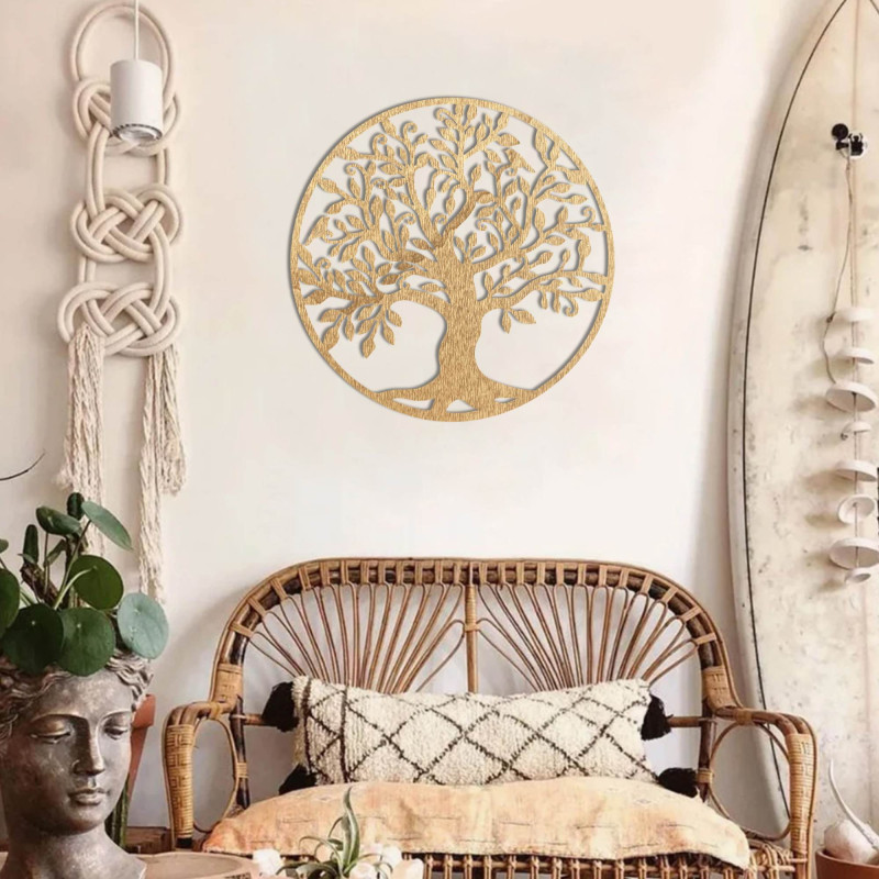 Pictură murală din lemn cu o sută de vieți