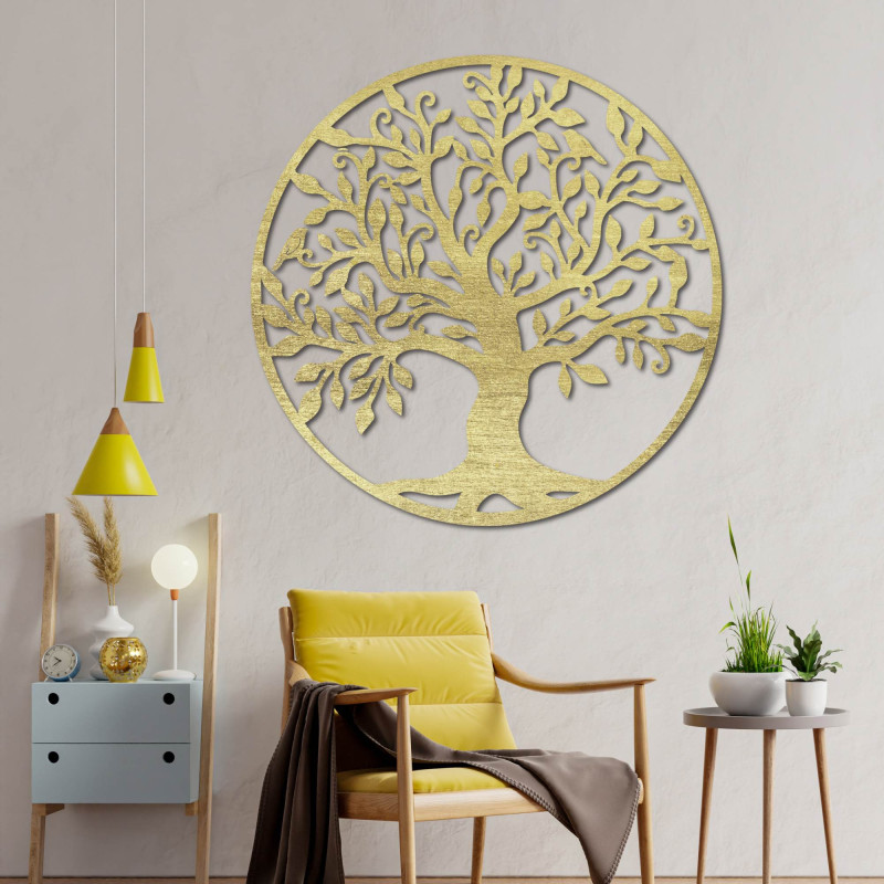 Pictură murală din lemn cu o sută de vieți