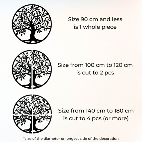 Decorațiune rotundă din lemn pentru brad cu detalii naturale delicate