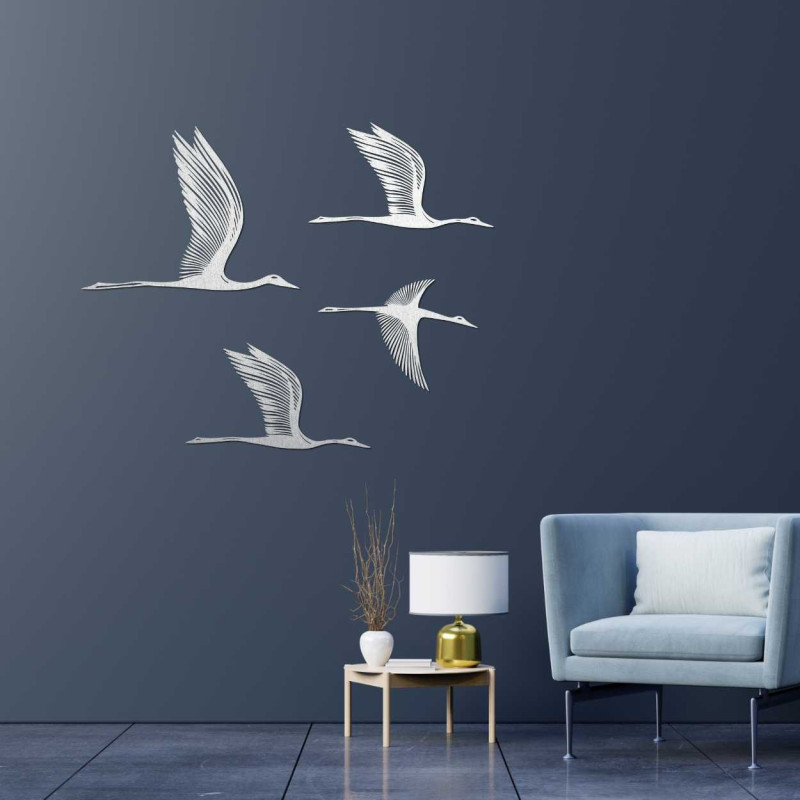 Decorațiune murală din lemn cu păsări - KLOHA