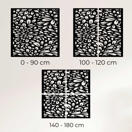 Panou decorativ din lemn cu decupaj laser inspirat din forme naturale.