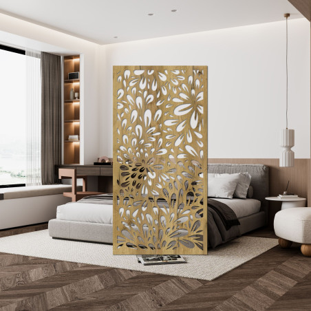 Decorațiune elegantă de perete din lemn pentru un interior modern