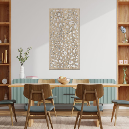 Decorațiune elegantă de perete din lemn pentru un interior modern
