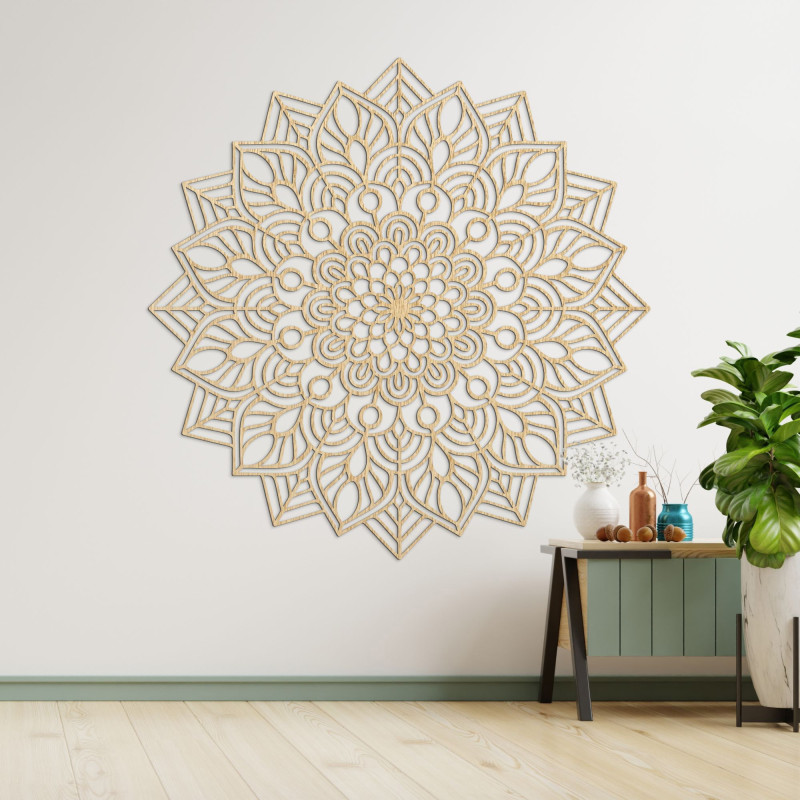 Mandala de lemn pe perete | LAFET