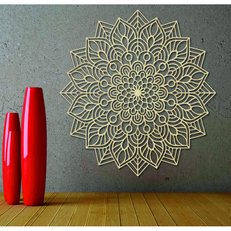 Mandala de lemn pe perete | LAFET