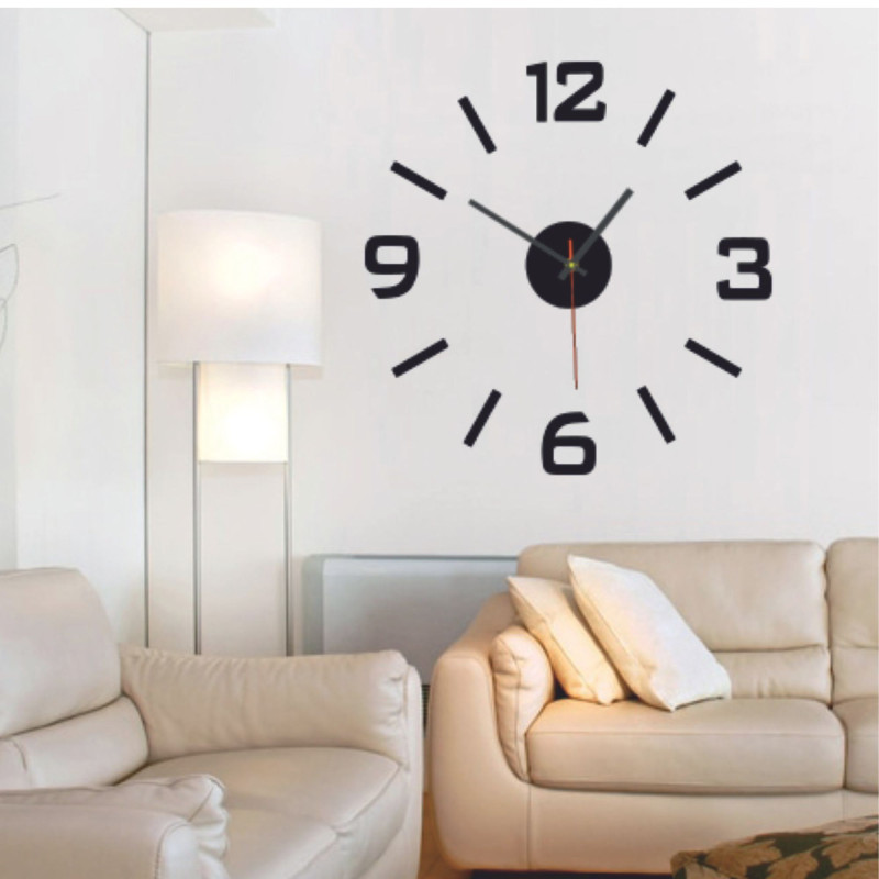 Ceas de perete 3D din acril – efect 3D, fără găurire