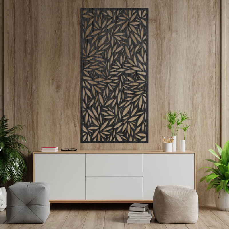 Pictură în frunze de lemn pentru armonie și pace în casa ta