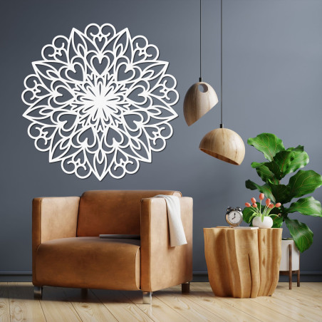Decorațiune de perete din lemn Mandala
