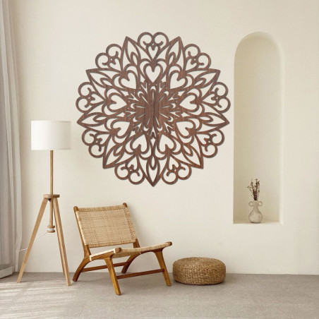 Decorațiune de perete din lemn Mandala