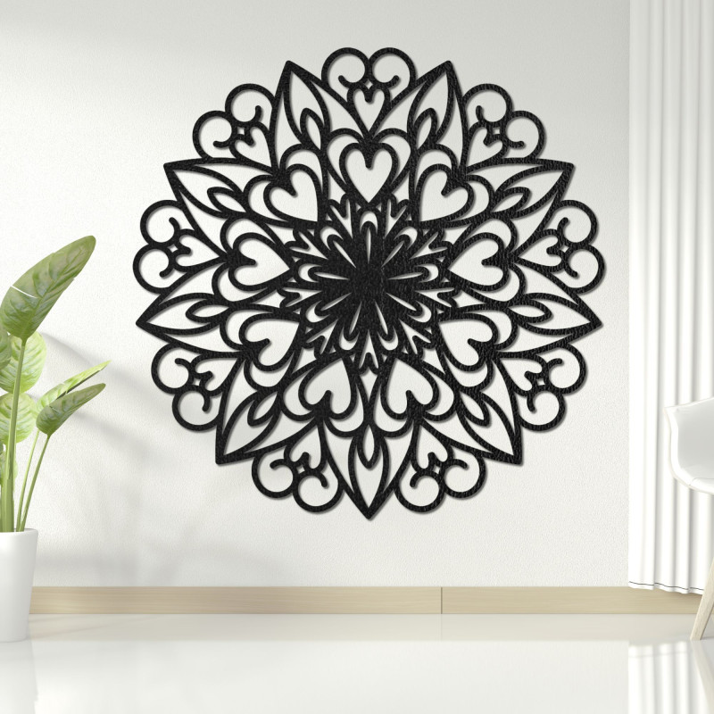 Decorațiune de perete din lemn Mandala