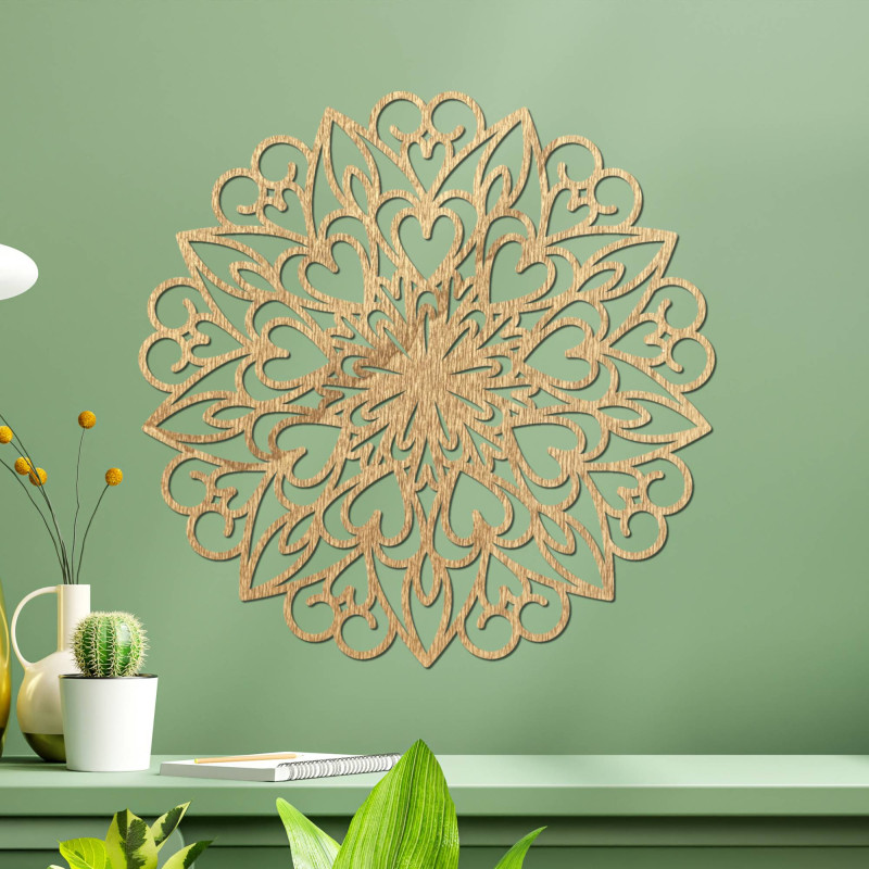 Mandala din lemn pentru o casă confortabilă, plină de pace și inspirație