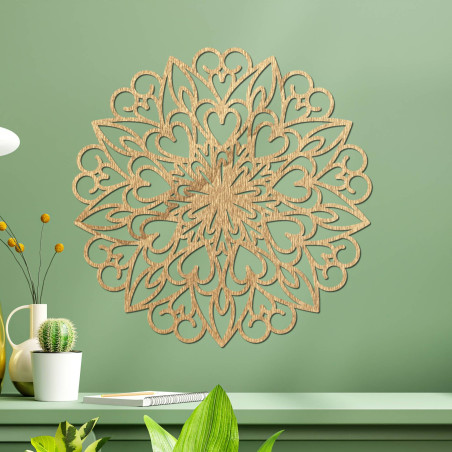 Mandala din lemn pentru o casă confortabilă, plină de pace și inspirație