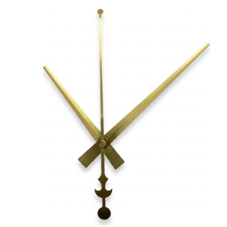 Ace minimaliste aurii, realizate din aluminiu ușor, cu un detaliu emblematic în formă de ancoră, pentru un ceas de perete elegan