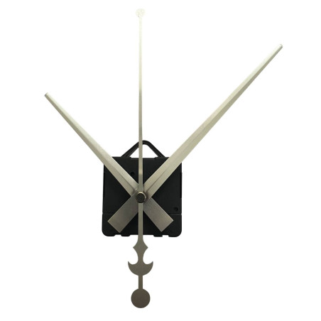 Ace minimaliste argintii, realizate din aluminiu ușor, cu un detaliu emblematic în formă de ancoră, pentru un ceas de perete ele