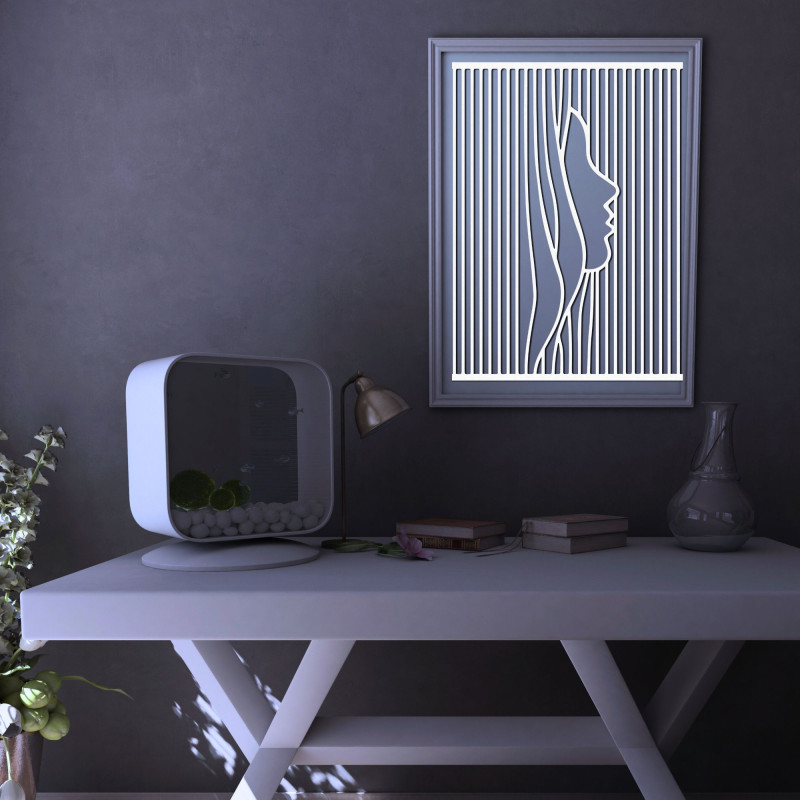 Silueta minimalistă a unei femei în linii geometrice aduce eleganță, liniște și design modern în interiorul tău.