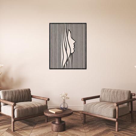 Silueta minimalistă a unei femei în linii geometrice aduce eleganță, liniște și design modern în interiorul tău.