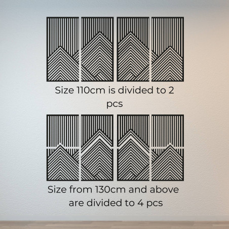 Decorațiune murală din două piese cu motiv montan în stil modern