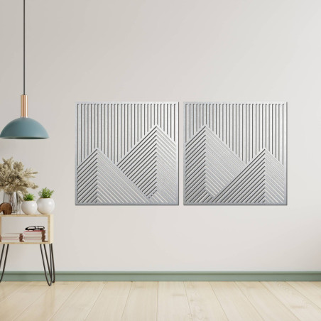 Decorațiune murală minimalistă cu munți într-un design natural