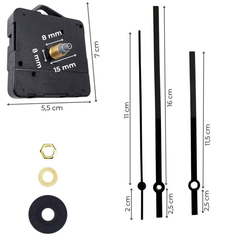 Ace de ceas de perete minimaliste negre, realizate din aluminiu, cu o linie dreaptă.