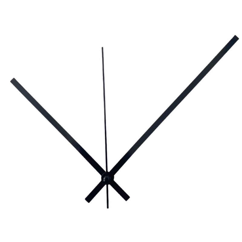 Ace de ceas drepte de design din aluminiu negru, pentru ceasuri de interior moderne.