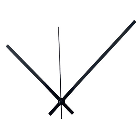Ace de ceas drepte de design din aluminiu negru, pentru ceasuri de interior moderne.